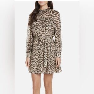 Kate Spade New York Silk Chiffon Metallic Shift Dress